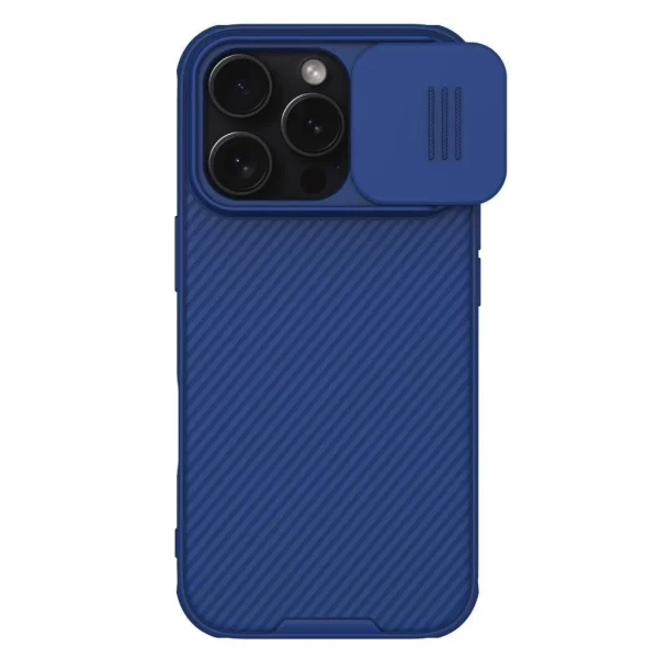 Nillkin CamShield PRO mágneses kemény tok Apple iPhone 16 Pro készülékhez kék