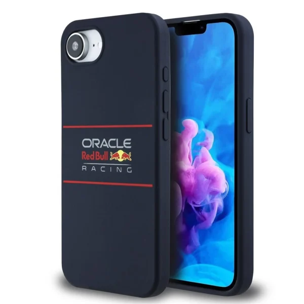 Red Bull szilikon Horizontal Logo MagSafe tok iPhone 16e készülékhez tengerészkék