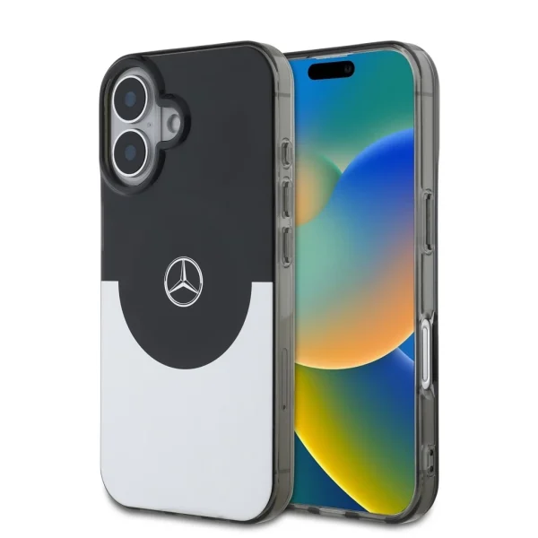 Mercedes PC/TPU Double Layer MagSafe tok iPhone 16 készülékhez fekete/ezüst