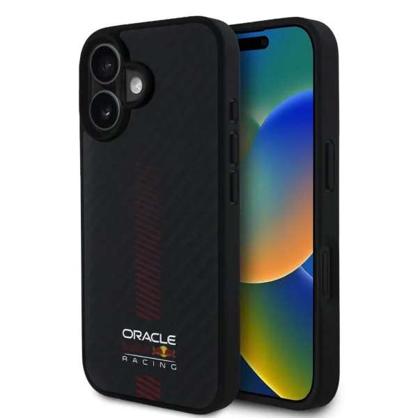 Red Bull Carbon Powerbar MagSafe tok iPhone 16 Plus készülékhez fekete