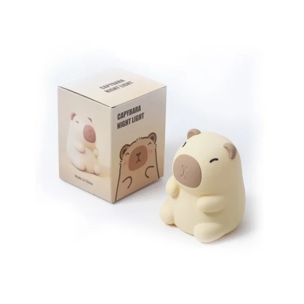 Capybara ledes éjszakai asztali lámpa, USB-s újratölthető