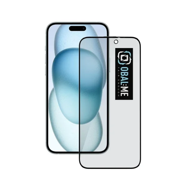 OBAL:ME Privacy 5D üveg kijelzővédő Apple iPhone 15 Plus/16 Plus készülékhez fekete