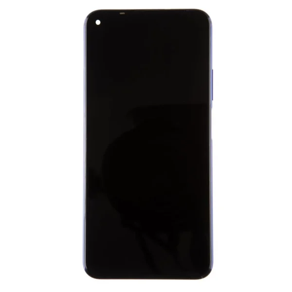 LCD kijelző + érintő egység + elülső tok Huawei Nova 5T készülékhez lila