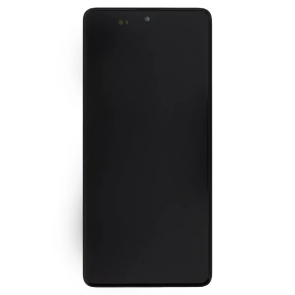 LCD kijelző + érintőegység Samsung A715 Galaxy A71 készülékhez fekete (Service Pack)