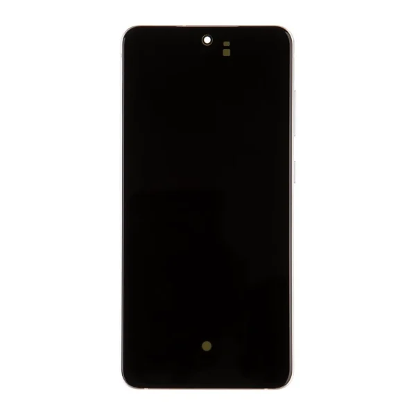 LCD kijelző + érintő egység Samsung SM-G990B Galaxy S21 FE készülékhez fehér (Service Pack)