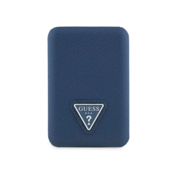 Guess PU Grained Triangle Logo MagSafe powerbank 5000mAh kék