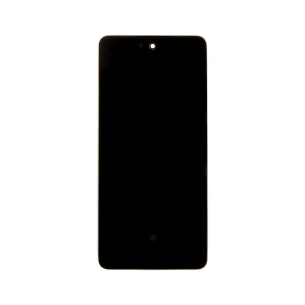 LCD kijelző + érintő egység + elülső tok Samsung A525/A526 Galaxy A52/A52 5G/A52s 5G készülékhez fekete