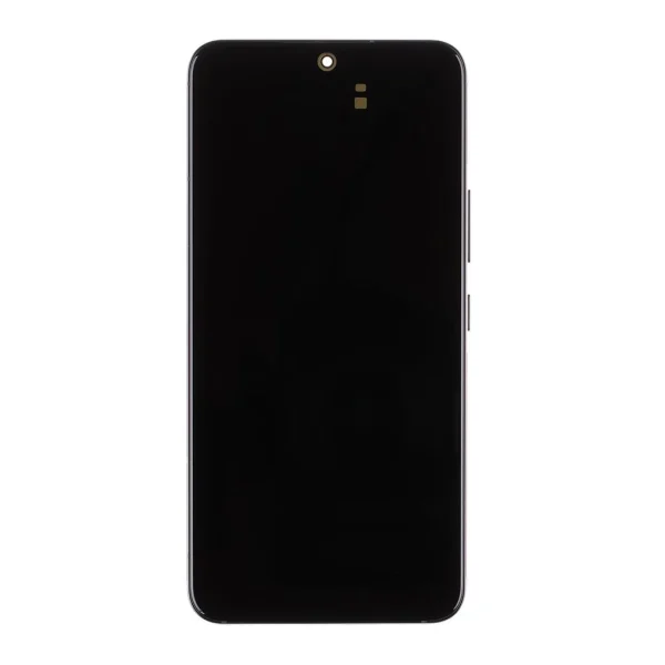LCD kijelző + érintőegység + előtok Samsung S901B Galaxy S22 készülékhez, Phantom fekete (Service Pack)