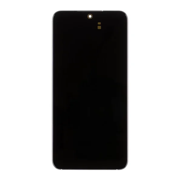 LCD kijelző + érintő egység + előlapi tok Samsung S901B Galaxy S22 készülékhez fehér (Service Pack)