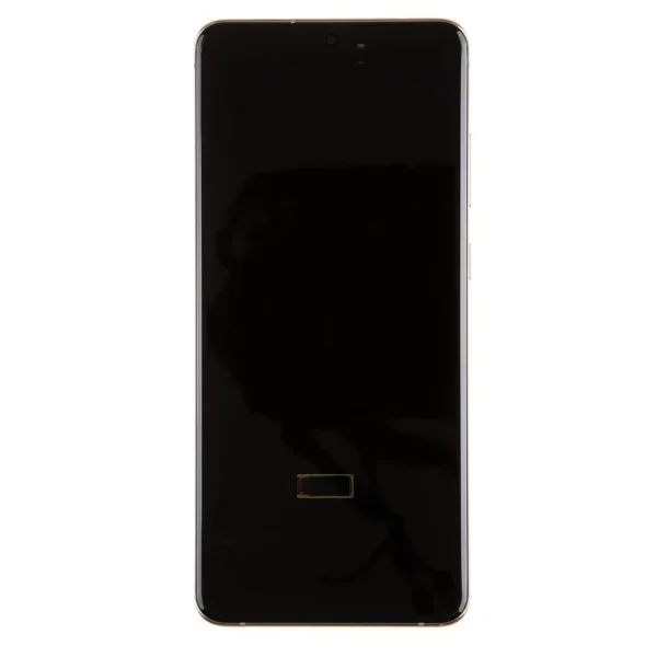 LCD kijelző + érintő egység + előlapi tok + előlapi kamera Samsung G988 Galaxy S20 Ultra készülékhez kozmikus fehér (Service Pack)