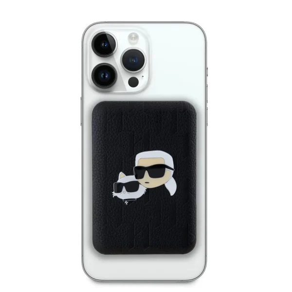 Karl Lagerfeld Embossed K&CH Heads MagSafe powerbank 5000mAh fekete