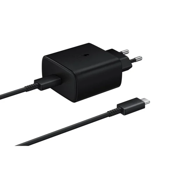 EP-TA845EBE + EP-DW767JBE Samsung 45W utazó töltő + USB-C/USB-C adatkábel fekete (OOB Bulk)