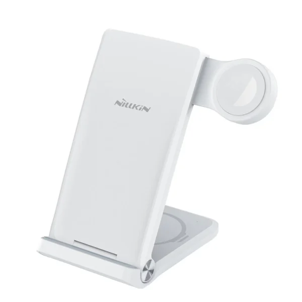 Nillkin PowerTrio 3in1 vezeték nélküli töltő Apple Watch készülékhez fehér (MFI)