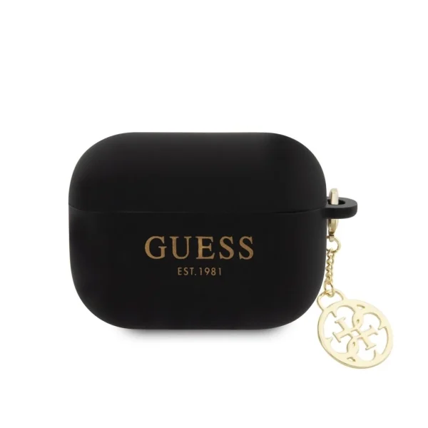 Guess 4G Charm Szilikon Tok AirPods Pro 2 készülékhez fekete