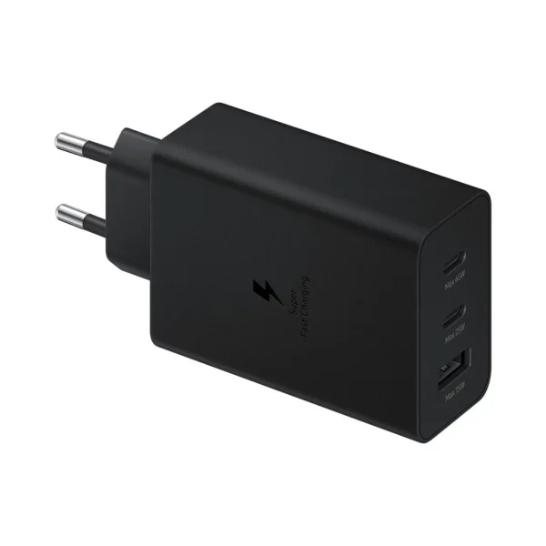 EP-T6530NBE Samsung Trio (2xUSB-C,1xUSB-A) 65W utazó töltő fekete (hibás csomagolás)