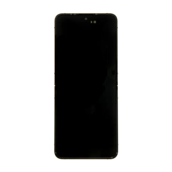 LCD kijelző + érintő egység + előtok a Samsung F721 Galaxy Z Flip 4 5G készülékhez (Service Pack) arany