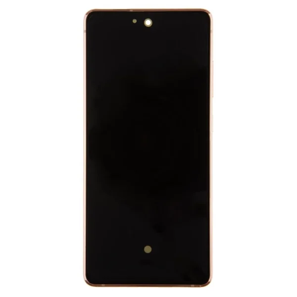 LCD kijelző + érintő egység + elülső tok Samsung G781 5G Galaxy S20 FE készülékhez felhő narancs (Service Pack)