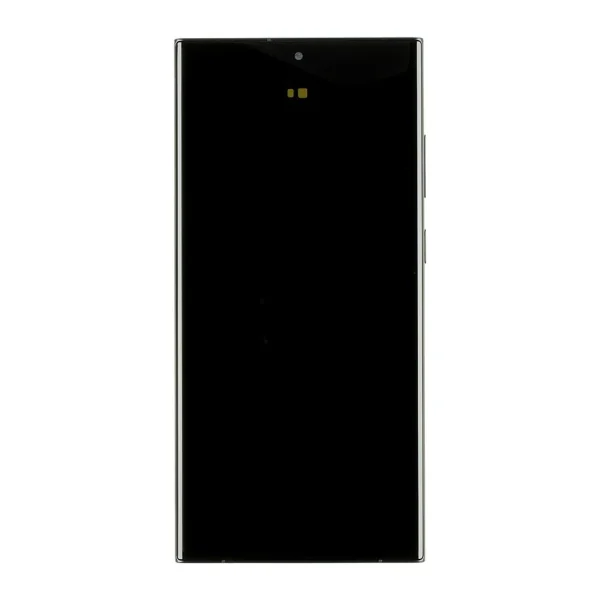 LCD kijelző + érintő egység + elülső tok Samsung S918 Galaxy S23 Ultra készülékhez grafit/piros (Service Pack)