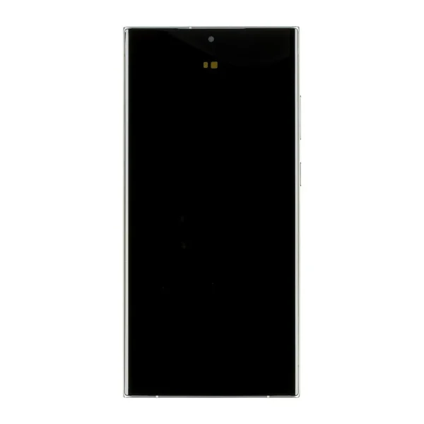 LCD kijelző + érintő modul + elülső burkolat Samsung S918 Galaxy S23 Ultra készülékhez, limezöld/égkék (Service Pack)