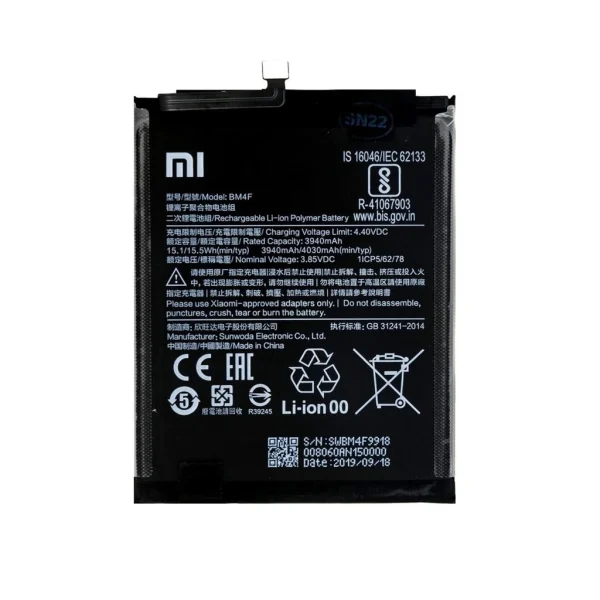BM4F Xiaomi Original akkumulátor 3940mAh (Service Pack)