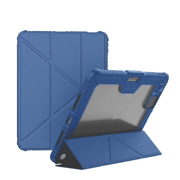 Nillkin Bumper PRO védőtok több szögben állítható állvánnyal iPad Pro 11 2024 készülékhez safírkék