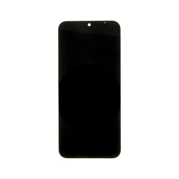 LCD kijelző + érintő egység + elülső tok Samsung A145 Galaxy A14 4G készülékhez fekete (Service Pack)