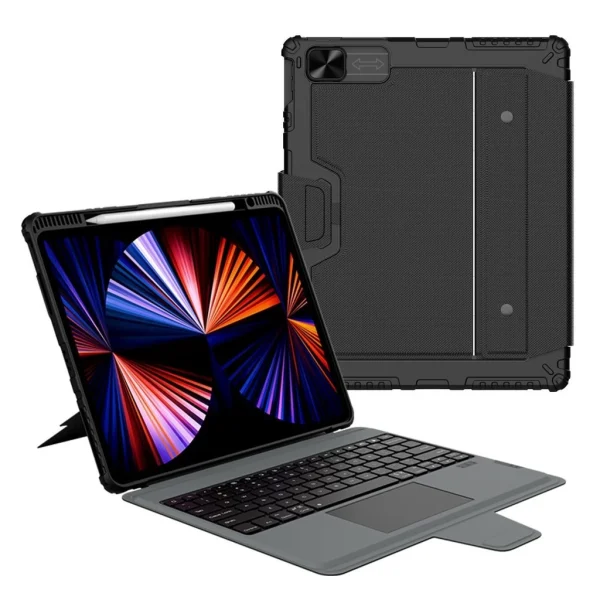 Nillkin Bumper Combo billentyűzetes tok iPad Pro 12.9 (2020/2021/2022) és iPad Air 13 (2024/2025) készülékhez fekete
