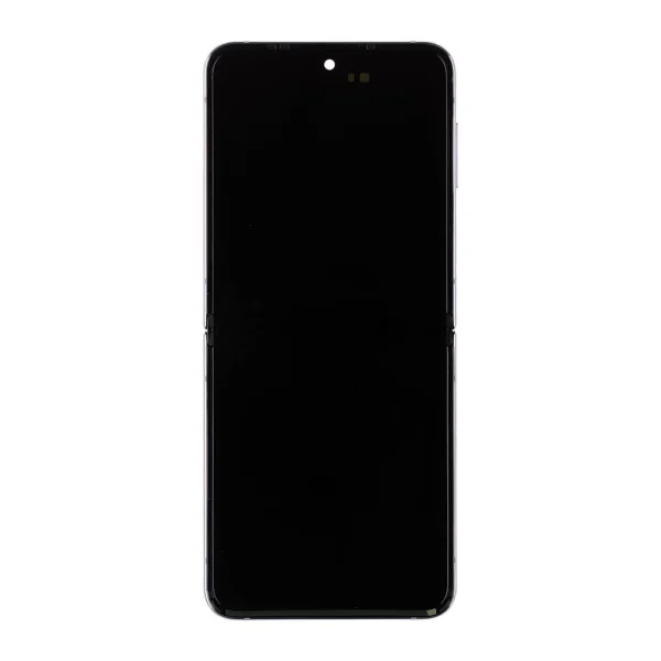 LCD kijelző + érintő egység + elülső tok Samsung F721 Galaxy Z Flip 4 5G készülékhez Bora lila (Service Pack)