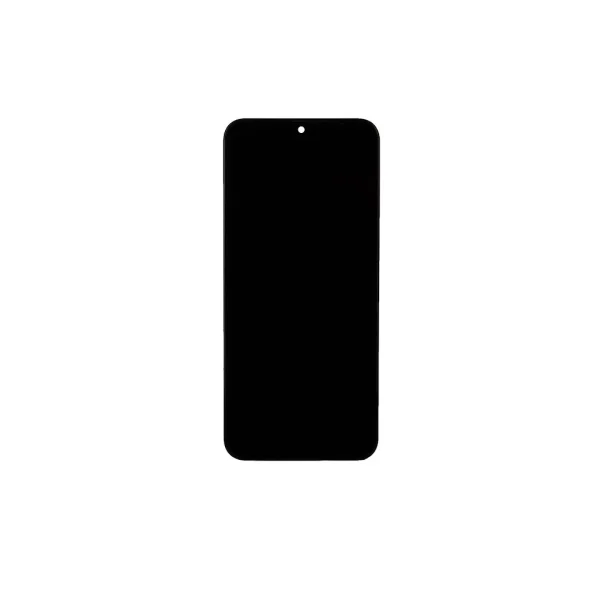 LCD kijelző + érintő egység + elülső tok Samsung A145 Galaxy A14 4G készülékhez fekete