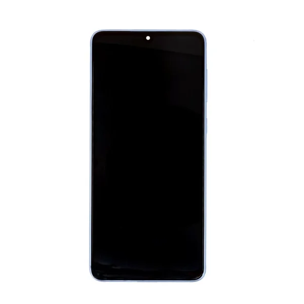 LCD kijelző + érintő egység + elülső burkolat Samsung A336B Galaxy A33 5G készülékhez kék (Service Pack)