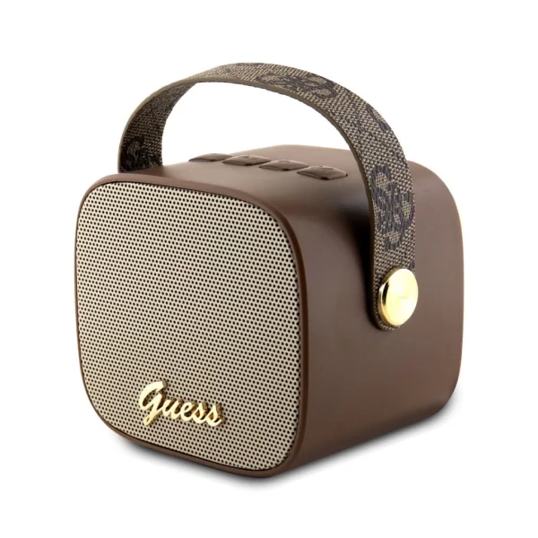 A fordítás: Guess Mini Bluetooth hangszóró PU 4G pánt barna