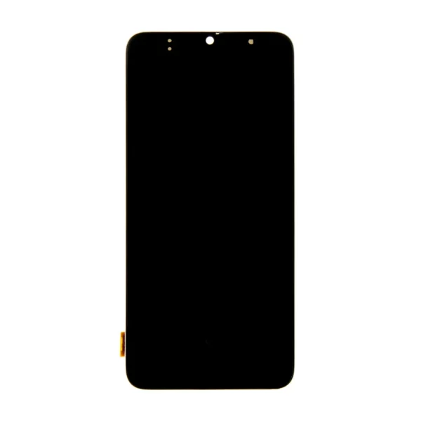 LCD kijelző + érintő egység + elülső tok Samsung A705 Galaxy A70 készülékhez fekete