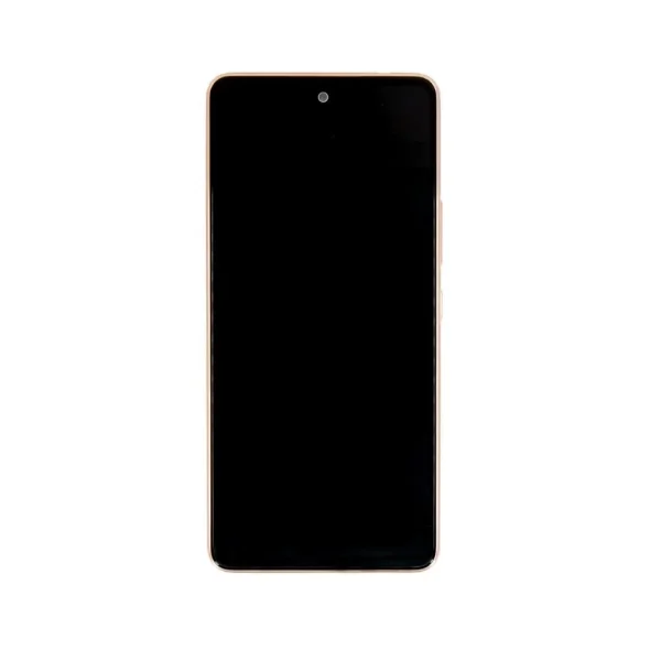 LCD kijelző + érintő egység + elülső tok Samsung A536B Galaxy A53 5G készülékhez Awesome Peach (Service Pack)