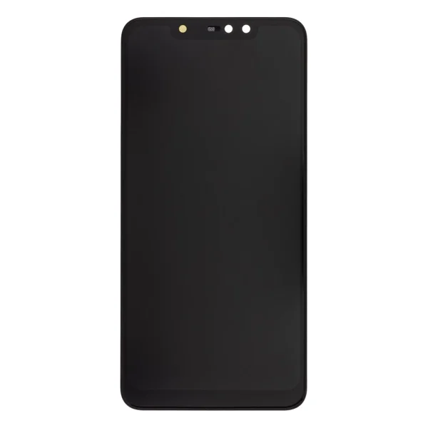 LCD kijelző + érintő egység + elülső borító Xiaomi Redmi Note 6 Pro készülékhez fekete