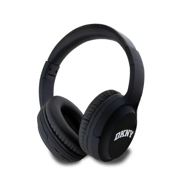 DKNY PU bőr Arch Logo vezeték nélküli fejhallgató fekete