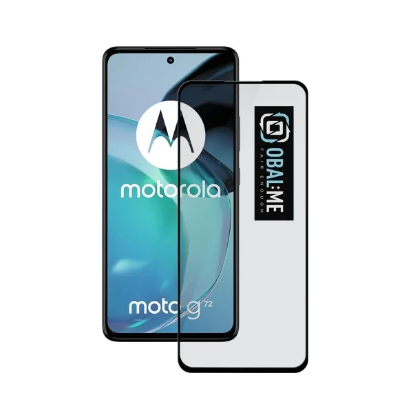 OBAL:ME 5D üveg kijelzővédő Motorola G72 készülékhez fekete