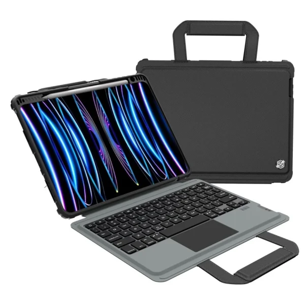 Nillkin Bumper GO billentyűzetes tok (Backlit Version) iPad Air 4/5/10.9 (2020/11/2024/2025) és iPad Pro 11 (2020/2021/2022) készülékhez fekete