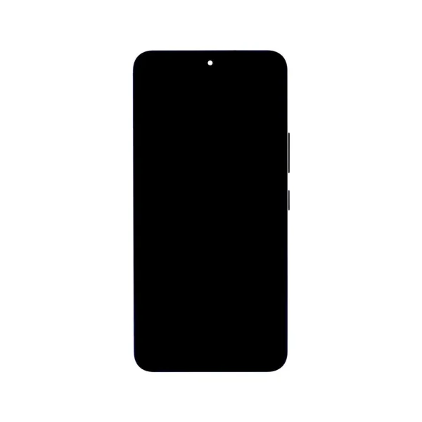 LCD kijelző + érintő egység + elülső tok Samsung S901B Galaxy S22 készülékhez, fekete