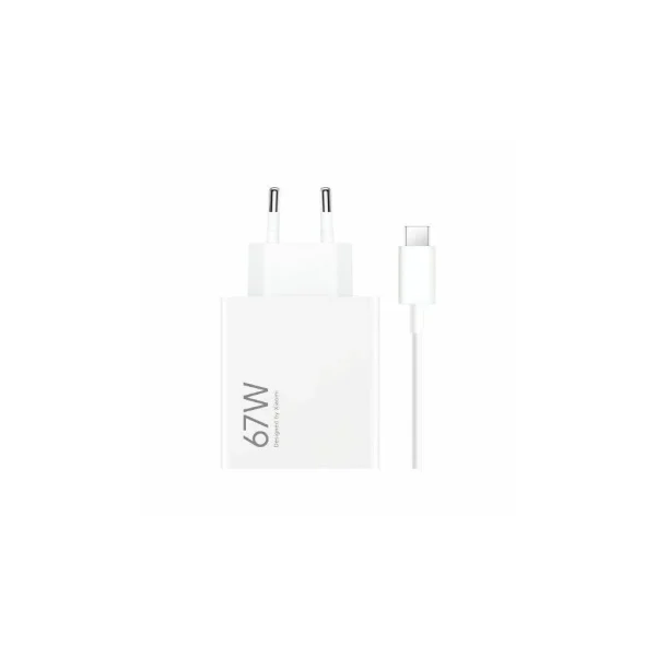 Xiaomi MDY-12-EH USB-A 67W utazó töltő + adatkábel USB-C 6.2A fehér