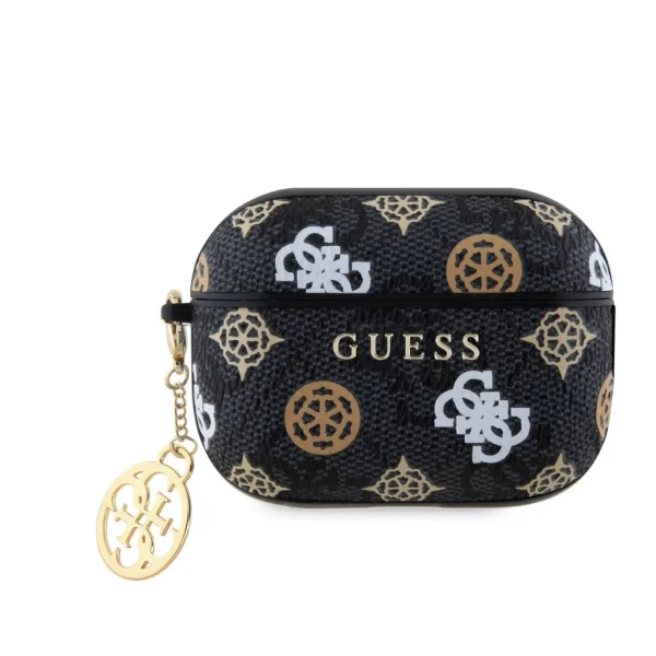 Guess PU 4G Peony Charm tok AirPods Pro 2 készülékhez fekete