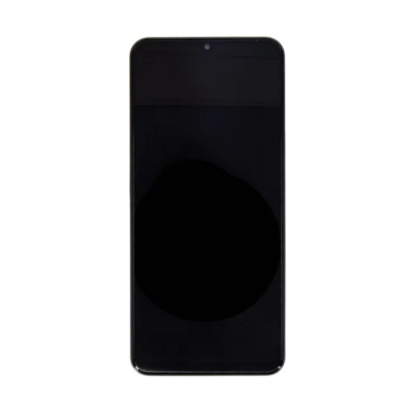 LCD kijelző + érintő egység + elülső tok Samsung A235 Galaxy A23 készülékhez fekete (Service Pack)