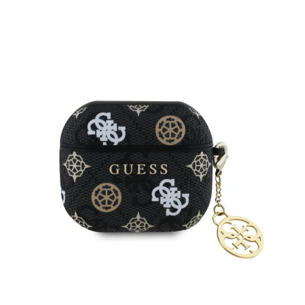 Guess PU 4G Peony Charm tok AirPods 3 készülékhez fekete
