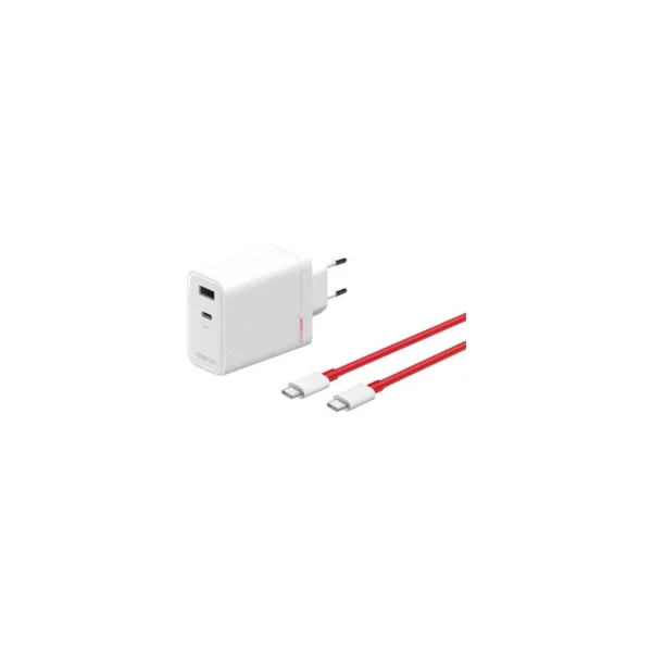 OnePlus SUPERVOOC 120W Dual USB-A + USB-C Utazó töltő + USB-C/USB-C kábel fehér