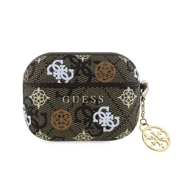 Guess PU 4G Peony Charm tok AirPods 3 készülékhez barna