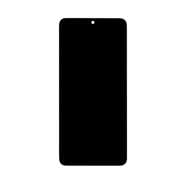 LCD kijelző + érintő egység + elülső tok Samsung A415 Galaxy A41 készülékhez fekete