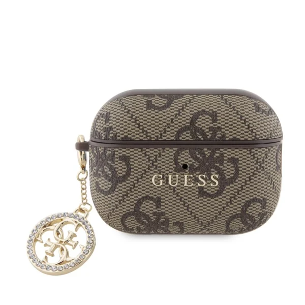 Guess 4G Script PC/PU Charm tok AirPods Pro 2 készülékhez barna