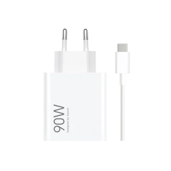 Xiaomi MDY-15-EK USB-A 90W utazótöltő + USB-C 6A adatkábel fehér