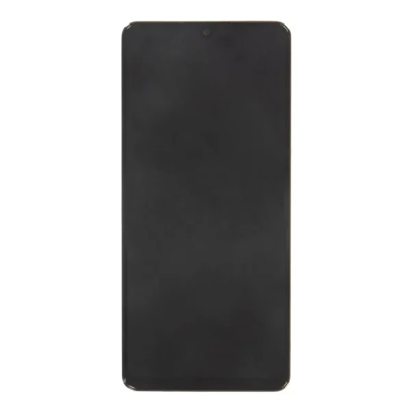 LCD kijelző + Érintő egység + Elülső tok Samsung A426B Galaxy A42 5G készülékhez fekete (Service Pack)