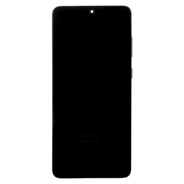 LCD kijelző + érintő egység + elülső tok Samsung G986/G985 Galaxy S20+ készülékhez, kozmikus fekete