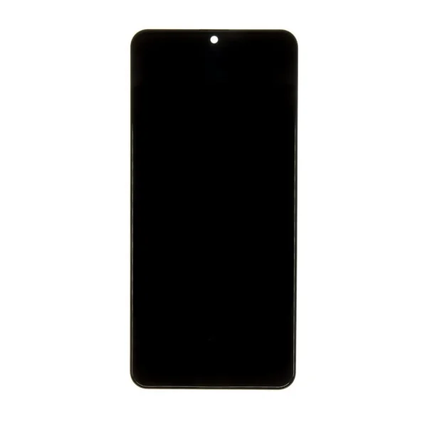 LCD kijelző + Érintő egység + Előtok Samsung A315F Galaxy A31 készülékhez fekete